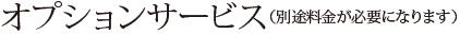 オプションサービス（別途料金が必要になります）